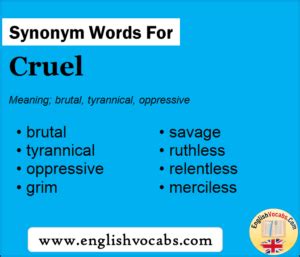 synonym cruel